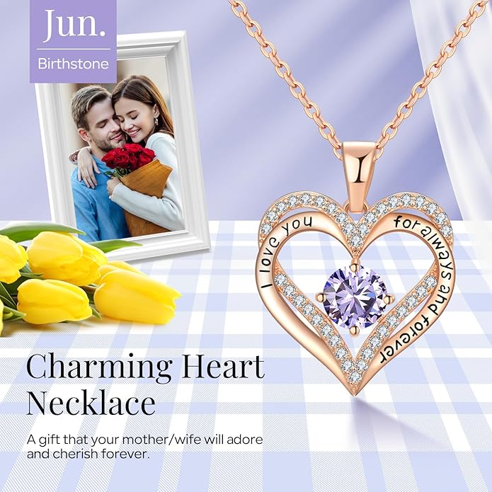 18K Rose Gold Necklaces for Women Birthday Gifts for Women Jewelry for Women Birthday Gifts for Wife Girlfriend Daughter Wife Birthday Gifts for Anniversary Mothers Day Christmas Valentines Gifts - Bloomnest
