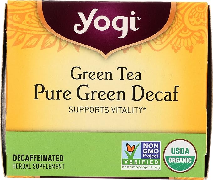 Yogi Tea, Green Tea Pure Green Decaf, 1.09 Ounce - Bloomnest