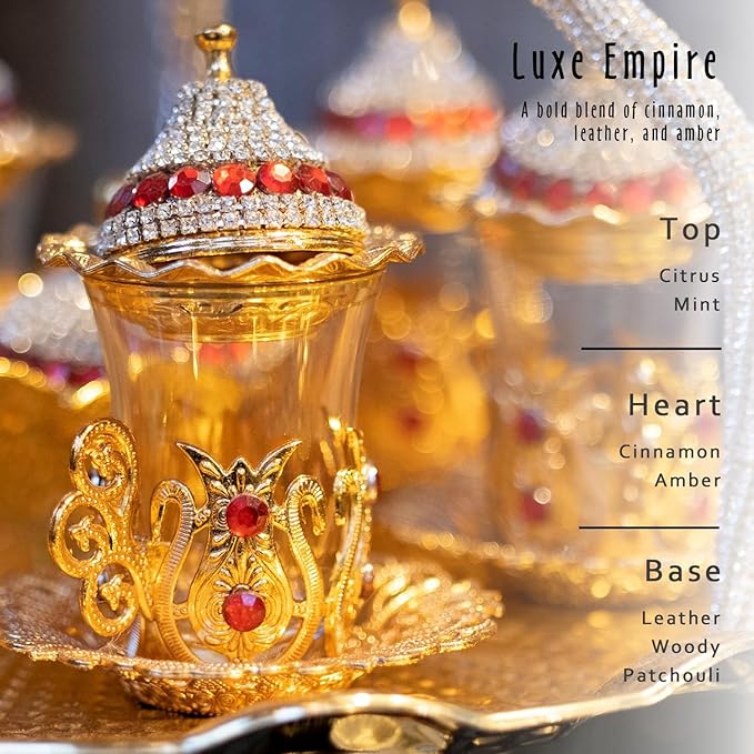 Luxe Empire Fragrance Oil, MitFlor Single Strong Scented Oil, Large Size Premium Grade Fragrance Oil for Soap & Candle Making, 3.38 OZ/100ml Aromatherapy Oil, Men & Rich Scent for Home Fragrance MitFlor