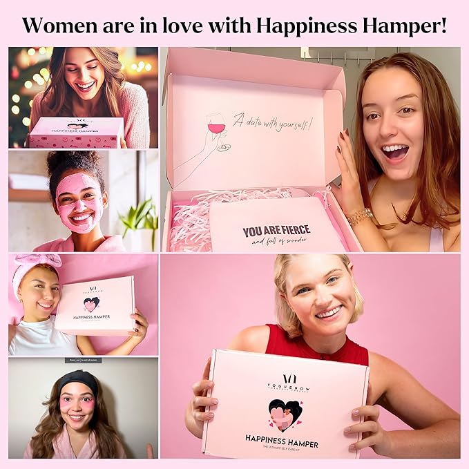 Spa Gifts for Women - Valentines Gift (Set of 20) - Premium Self Care Spa Kit- Bath, Skin Care Sets & Self Care Items - Pampering Valentine Gifts for Women, Spa Gift Basket, Galentines Day Gifts - Bloomnest