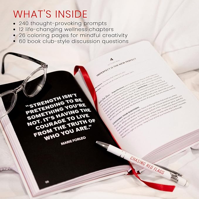 Let’s Get Real Guided Journal – Therapist-Approved Self-Care & Mental Health Journal with 240 Prompts, Coloring Pages & Book Club-Style Discussion Guide, Hardcover, A5 - Bloomnest