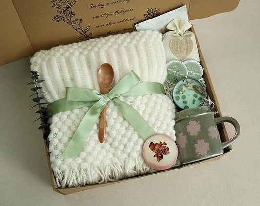 Get Well Soon Gift for Women - Self Care Package/Relaxation- After Surgery, Sympathy Gifts, Thinking of You/Mothers Day/Grief/Bereavement/Miscarriage Gifts for Women(Matcha Green) - Bloomnest