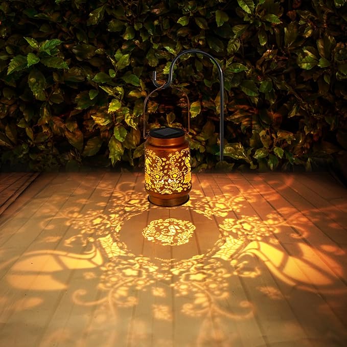 Solar Lanterns Outdoor Garden Decor, Gifts for Women, Mom, Grandma, Birthday, Thanksgiving, Decorative Waterproof Hanging Metal LED Light for Yard, Patio, Lawn, Landscape, Backyard (Squirrel) - Bloomnest