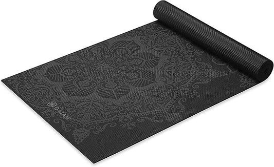 Gaiam Yoga Mat - Premium 6mm Print Extra Thick Non Slip Exercise & Fitness Mat for All Types of Yoga, Pilates & Floor Workouts (68"L x 24"W x 6mm Thick) - Bloomnest