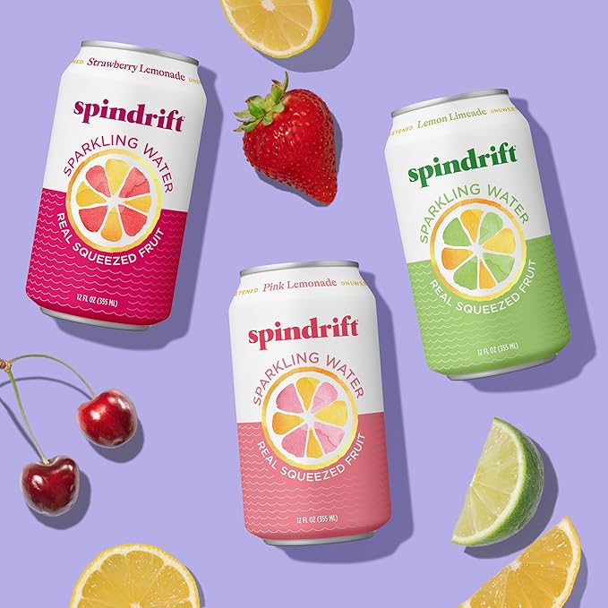 Spindrift Lemonade 3 Flavor Variety 20 Pack,12 Fl Oz (Pack of 20) - Bloomnest