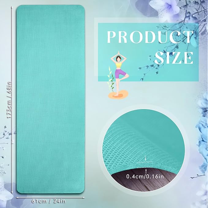 Timgle 6 Pack Yoga Mats Bulk Non Slip Exercise Yoga Mat Thick Anti Slip Tear Resistant Sports Gym for Fitness Stretching Home Workout and Studio - Bloomnest