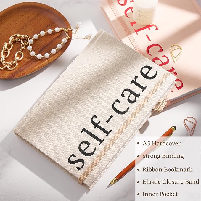 5 MINUTES A DAY Self-Care Journal – 91 Days Daily Reflection Notebook – Mental Health Journal, Anxiety & Guided Journal for Women & Men, Meditation & Mood Log, A5 (Beige) 5MINUTESADAY