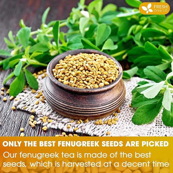 FreshDrinkUS, Premium 15 Tea Bags Fenugreek, 100% Natural & Pure from Fenugreek. Fenugreek Herbal Tea. Made with Natural Material Tea Bags. No Sugar, No Caffeine, No Gluten, Vegan. - Bloomnest