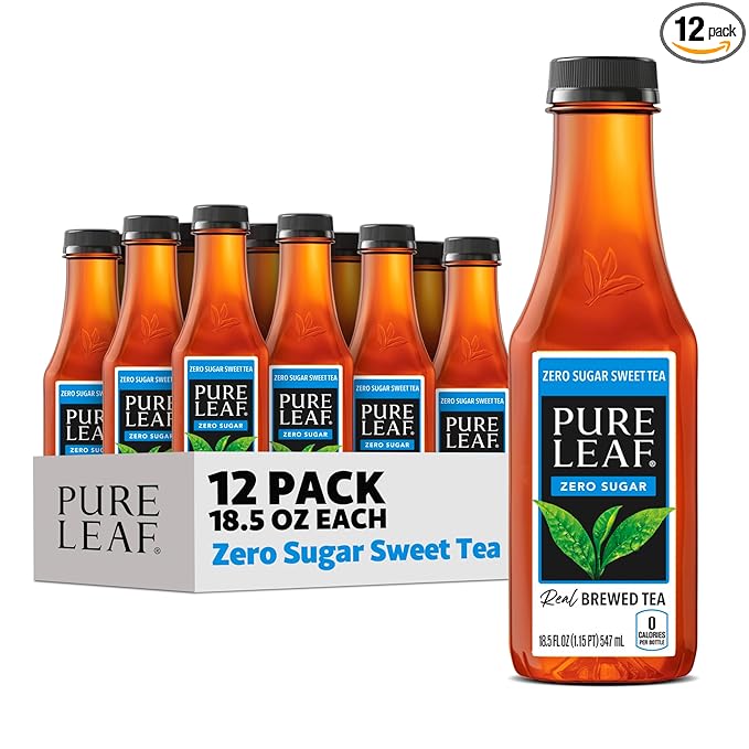 Pure Leaf Iced Tea, Zero Sugar Sweet Tea, 18.5 Fl Oz Bottles (Pack of 12) - Bloomnest
