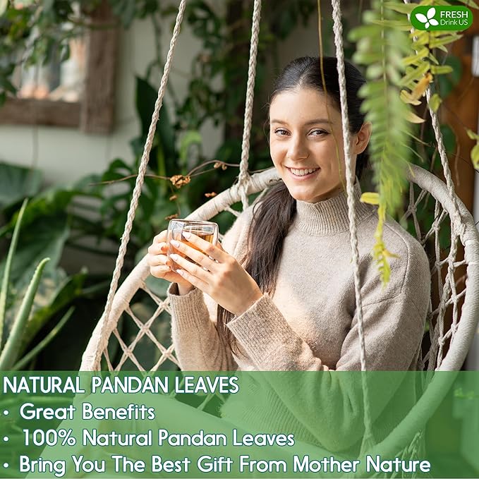 FreshDrinkUS, Premium 2oz Natural Pandan Leaves Dried, 100% Pure Dried Pandan Leaves, Pandan Leaf Tea, No Additives, No Caffeine, Vegan (2 oz Dried Leaves) - Bloomnest