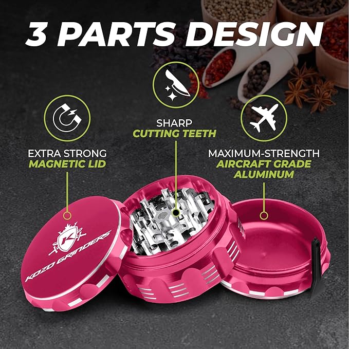 2.5 Inch Grinder Mills, Aluminum - Bloomnest