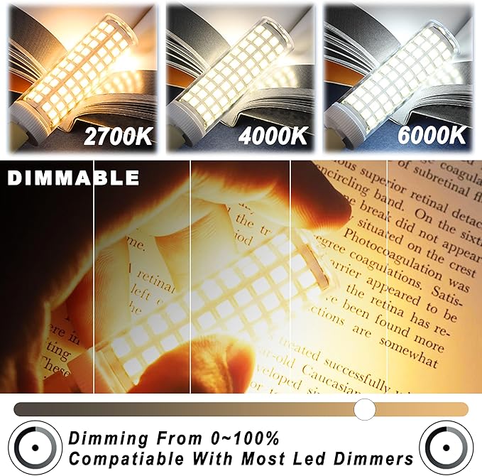 ALIDE Dimmable E12 100 Watt Equivalent LED Candelabra Bulbs C7,2700K Warm White,1000LM T6 E12 10W LED Ceil Fan Light Bulbs for Chandelier Pendant Lighting Salt Lamp,5 Pack - Bloomnest