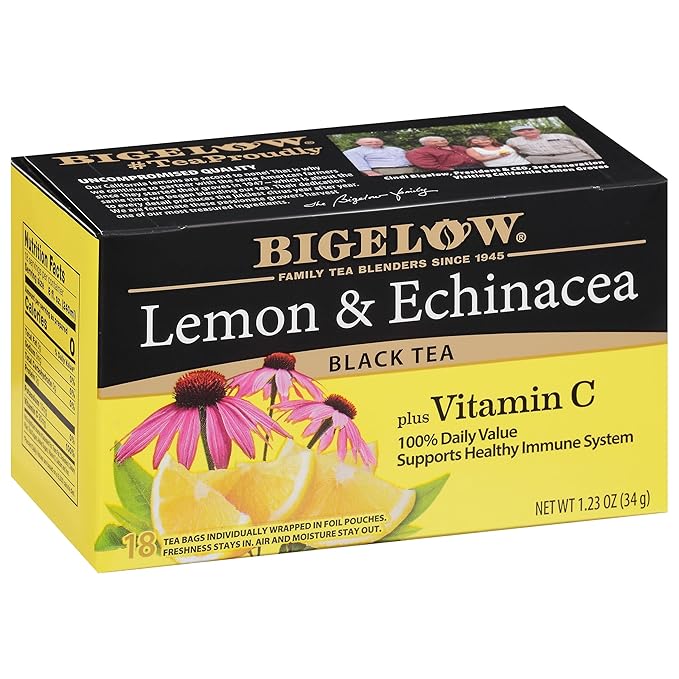 BigelowTea Lemon and Echinacea Black Tea 18ct - Bloomnest