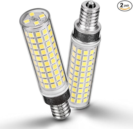 E12 100w LED Bulbs Equivalent C7,4000K Natural White,1200 lm T6 E12 12W LED Candle Bulbs for Candelabra Ceiling Fan Chandelier Pendant Lighting Salt Lamp,Non-dimmable,2 Pack - Bloomnest