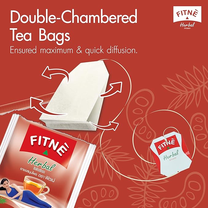 FITNE Original Herbal Tea Senna Infusion Healthy Wellness Beverage Natural Gentle Detox Cleanse No Calories Caffeine Free, 20 Tea Bags - Bloomnest