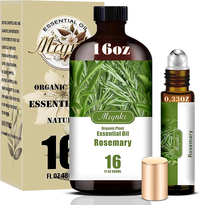 Rosemary Essential Oil-Rosemary Fragrance Oil 16.33oz (490ml)-100% Pure Natural Scent for Diffusers, Candles, Soap Making & Aromatherapy-Relaxing Home & Gift Essential Oil for Bath, Massage - Bloomnest