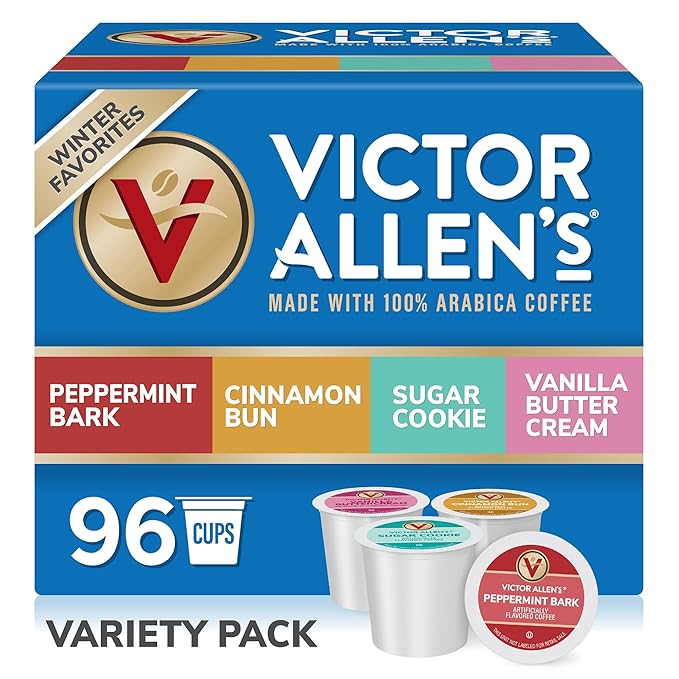 Victor Allen's Coffee Winter Wonderland Variety Pack, 96 Count, Single Serve Coffee Pods for Keurig K-Cup Brewers - Bloomnest