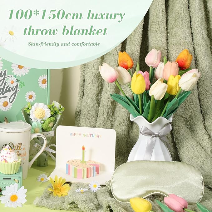 Birthday Gifts for Women, Daisy Happy Birthday Gift Basket for Women Self Care Gifts Happy Birthday Gift Baskets for Her ,Girlfriend,Wife,Mom,Grandma, Gifts Box Set with Coffee Mug For Women - Bloomnest