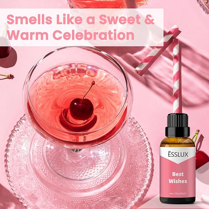 Best Wishes Fragrance Oil, ESSLUX Aromatherapy Essential Scented Oils for Home for Diffuser, Massage, Soap, Candle Making Scents, Perfume, Humidifier, 30 ml - Bloomnest