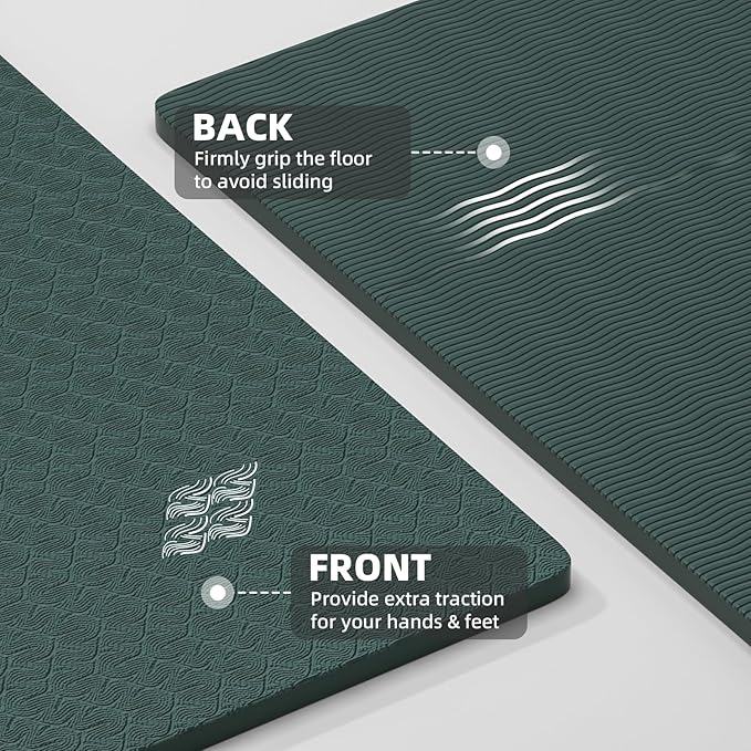 ILILI Yoga Mat, 72x25×0.3 Inch, Non-Slip, TPE Exercise Mat, Tear-Resistant, Fitness Yoga Mat with Carrying Strap, Ideal for Yoga, Pilates, Home Workouts, Stretching & All Fitness Routines