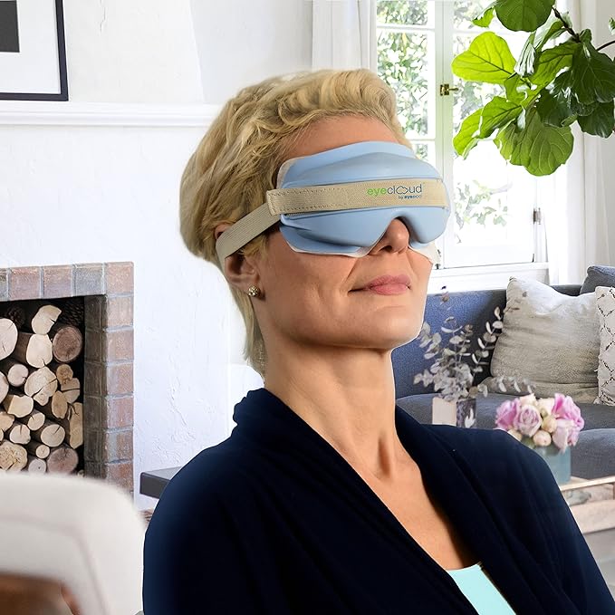 Eye Eco Eyecloud Kit - Blue - Moist Heat & Cold Therapy Home Eye Mask Kit with Moisture-Locking Technology for Soothing Dry Eyes - Bloomnest
