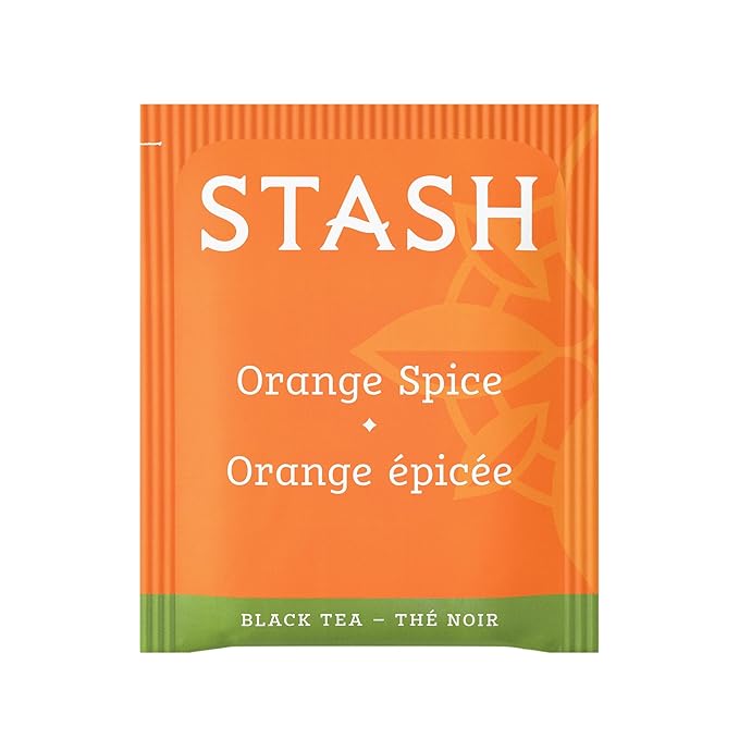 Stash Tea Orange Spice Black Tea - Caffeinated, Non-GMO Project Verified Premium Tea with No Artificial Ingredients, 20 Count (Pack of 6) - 120 Bags Total - Bloomnest
