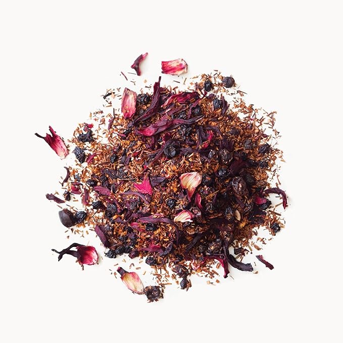 Rishi Tea Blueberry Rooibos Herbal Tea - Organic, Caffeine Free Loose Leaf Tea, Sweet & Tangy with Antioxidants, Ideal for Hot or Iced Tea - 16 Ounces, 45+ Servings - Bloomnest