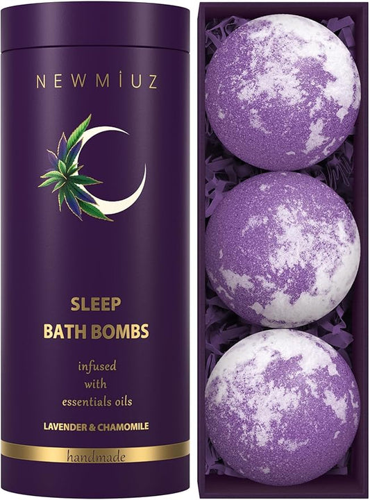 Deep Sleep Bubble Bath Bombs Infused with Lavender Chamomile Essential Oils Moisturizing Bath for Dry Skin and Relaxation Self Care Gift for Women - Bloomnest