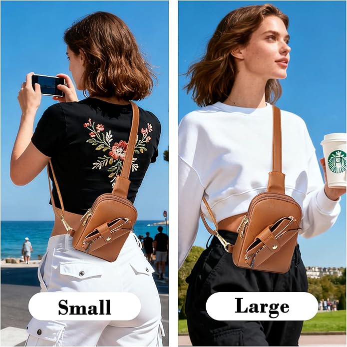 INICAT Small Sling Bag for Women Everyday & Travel Crossbody Bags Lightweight Cross Body Purses Vegan Leather - Bloomnest