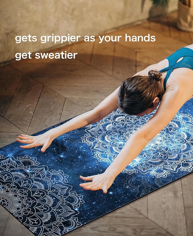 Non Slip Yoga Mat TPE Workout Mat for Men Women, Thick Workout Mat with Carrying Strap, Fitness Mats for Exercise, Yoga, Fitness, Pilates, Floor Workouts (72" x 24" x 6mm) - Bloomnest