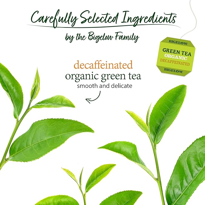 Bigelow Tea Organic Decaffeinated Green Tea, Decaf Organic Green Tea Bags, 40 Count Box (Pack of 6), 240 Total Tea Bags - Bloomnest