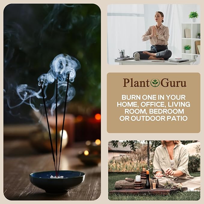 Palo Santo Incense Sticks 11" - 1 Bundle 85 to 100 Sticks - Smooth and Clean Long Burn Time, 45 to 60 Minutes. PlantGuru