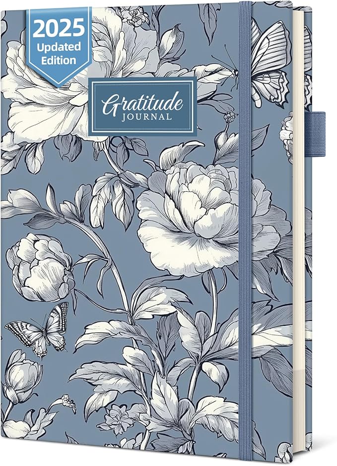 Gratitude Journal for Women – Undated Daily Mindfulness & Manifestation Journal with Prompts for Cultivate Affirmations, Positivity, Self-Care & Happiness - Butterfly Peony - Bloomnest