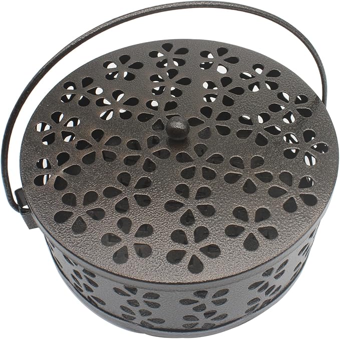 1pcs Mosquito Coil Holder Retro Incense Coils Holder Portable Incense Burner Holders with Handle for Home Camping Indoor Outdoor Patio - Bloomnest