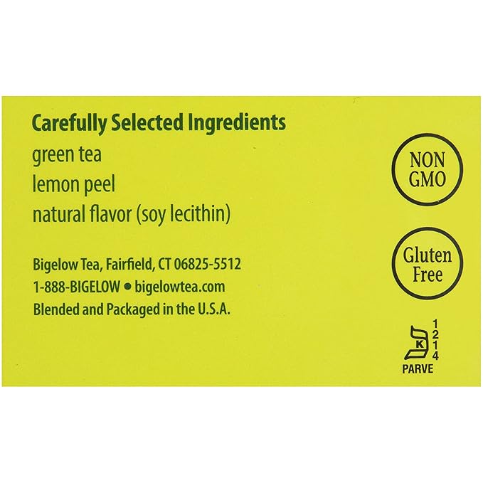 Bigelow Green Tea with Lemon Tea Bags 28-Count Box (Pack of 3) Green Tea Bags with Lemon Peel and Natural Flavors Rich in Antioxidants - Bloomnest