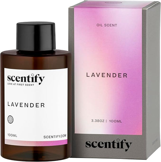 Scentify Lavender Musk Aroma Oil Refill Scent for Oil Diffusers - Bergamot, Vanilla, Cedarwood Scents - Luxurious Relaxing Aromatherapy Diffuser Fragrance 100ml, 3.38 oz Scentify