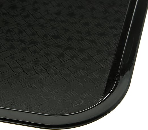 Carlisle FoodService Products CFS CT121603 Cafe Standard Plastic Cafeteria/Fast Food Tray, NSF Certified, BPA Free, 16" Length x 12" Width, Black (Pack of 24) - Bloomnest