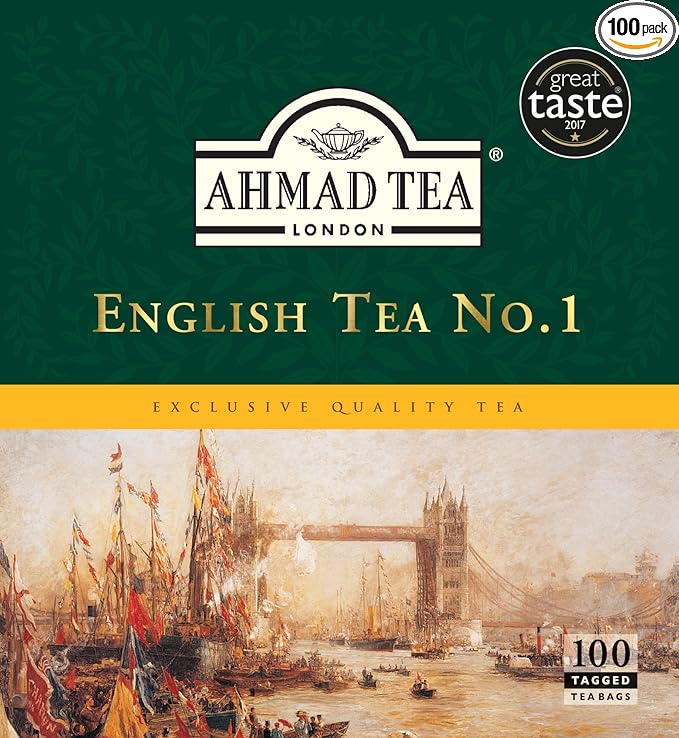 Ahmad Tea English Tea No.1 Tagged Teabags, 100 Count,3922-1 - Bloomnest