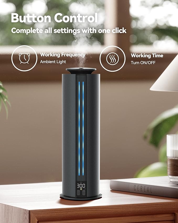 1800 Sq Ft Waterless Diffuser, 100ml Hotel Collection Diffuser Scent Air Machine for Home Cold Air Essential Oil Diffuser for Large Room Office Quiet (Titanium Gray)