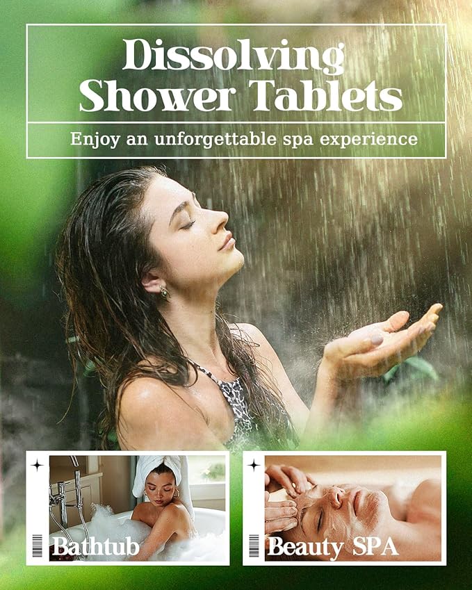 POPCHOSE Shower Steamers Aromatherapy, 16 Pack Christmas Stocking Stuffers for Adults, Eucalyptus for Shower- Birthday Gifts for Women, Quick Relief Nasal Congestion, Home SPA & Self Care Relaxation - Bloomnest
