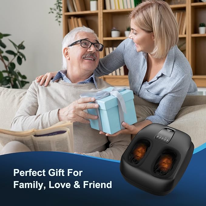 COMFIER Foot Massager with Heat,Rolling Compression Shiatu Feet Massage,Gifts for Men,Wen, Machine for Circulation,Neuropathy Pain,Plantar Fasciitis,Fits Foot Size up to 13” - Bloomnest