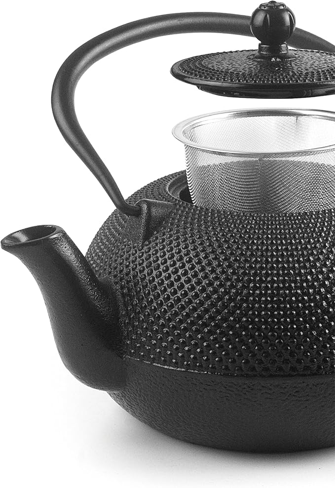 IBILI Cast Iron Teapot Oriental Style with Filter Black 0.72L - Bloomnest