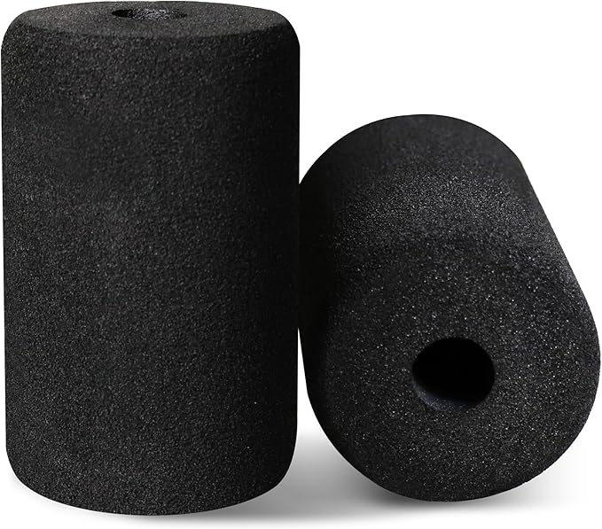 WF Athletic Supply Foam Foot Pads, Foam Roller for Gym Exercise Machines Equipment Replacements, Roller Pad for Leg Extension, PEC Deck Pads for Weight Bench, Sold by Pair (6” x 3.5” OD x 0.875” ID) - Bloomnest
