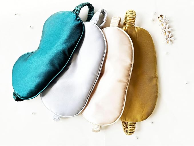 Sleep Mask - Silk Eye Cover for Sleeping with Satin Storage Bag - Leopard 3Pcs Save 20% - Bloomnest