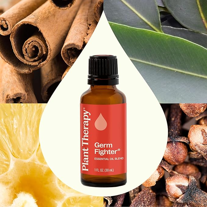 Plant Therapy Germ Fighter Essential Oil Blend 100% Pure, Undiluted, Natural Aromatherapy, Therapeutic Grade 30 mL (1 oz) - Bloomnest