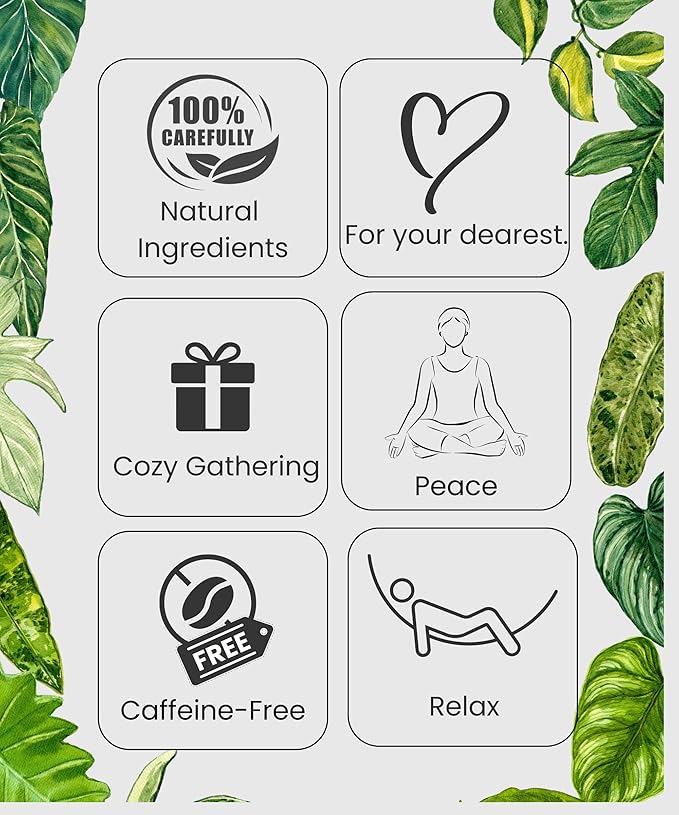 EZR Leaf Mint & Chamomile Herbal Tea 20 Pyramid Tea Bags 1.4 Once with Lemongrass Mint Leaves Caffeine Free Decaf Blend Natural Relaxing,Wellness Gift-Ready - Bloomnest