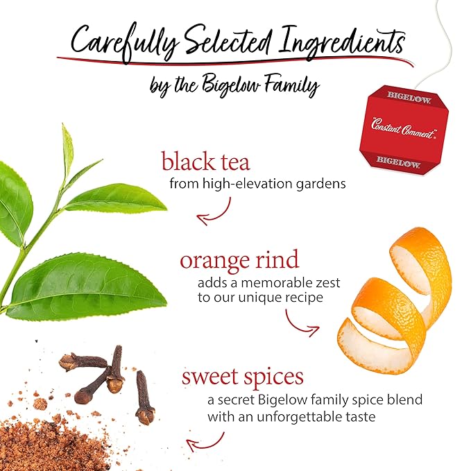 Bigelow Constant Comment Caffeinated Black Tea Bags, 20 Count (Pack of 6) - Bloomnest