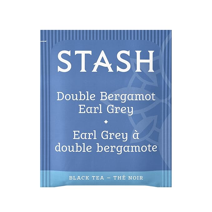 Stash Tea Double Bergamot Earl Grey Black Tea - Caffeinated, Non-GMO Project Verified Premium Tea with No Artificial Ingredients, 18 Count (Pack of 6) - 108 Bags Total - Bloomnest