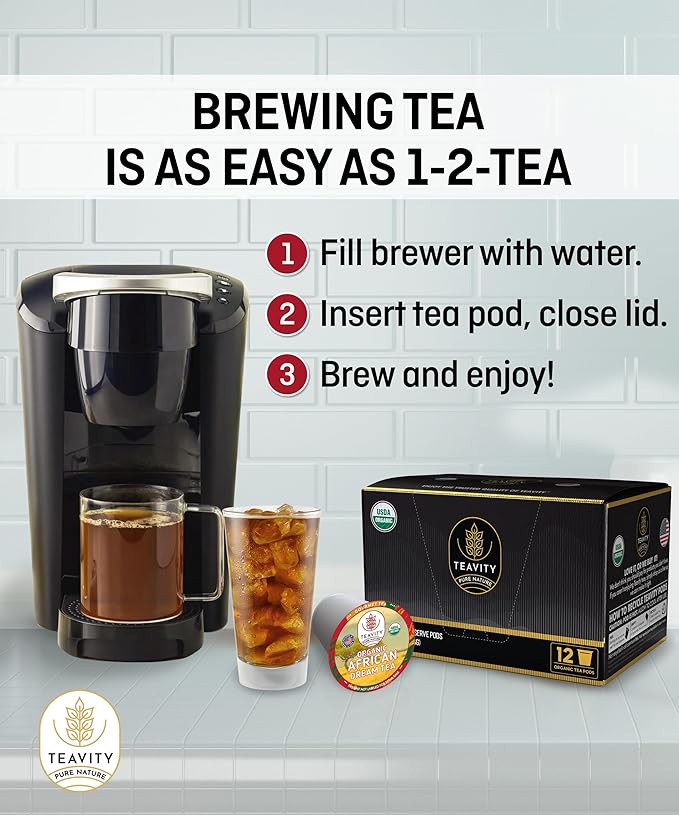 Organic Rooibos Tea Pods with Vanilla & Orange - Naturally Decaf Tea - African Dream by Teavity (36 Tea Pods) - Bloomnest