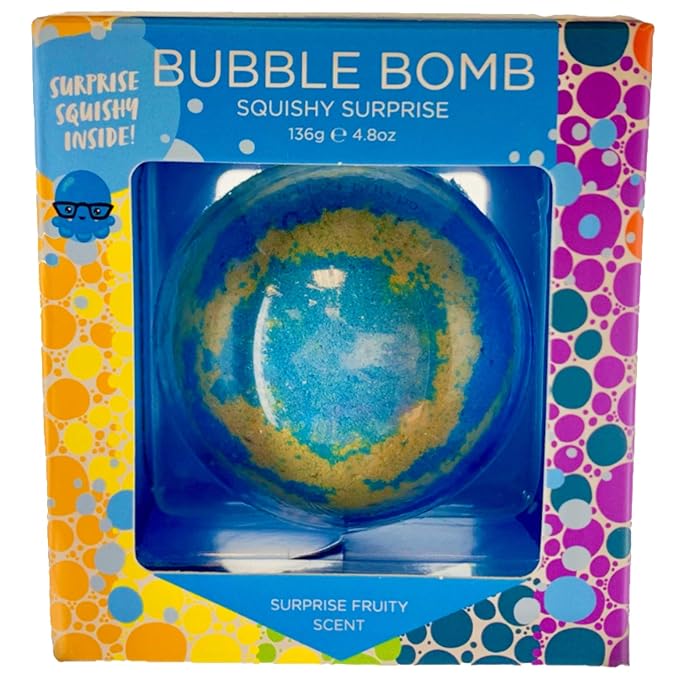 Squishy Bubble Bath Bomb for Kids with Surprise Toy Inside by Two Sisters Spa. Large 99% Natural Fizzy. Moisturizes Dry Sensitive Skin. Releases Color, Scent, and Fizz. - Bloomnest